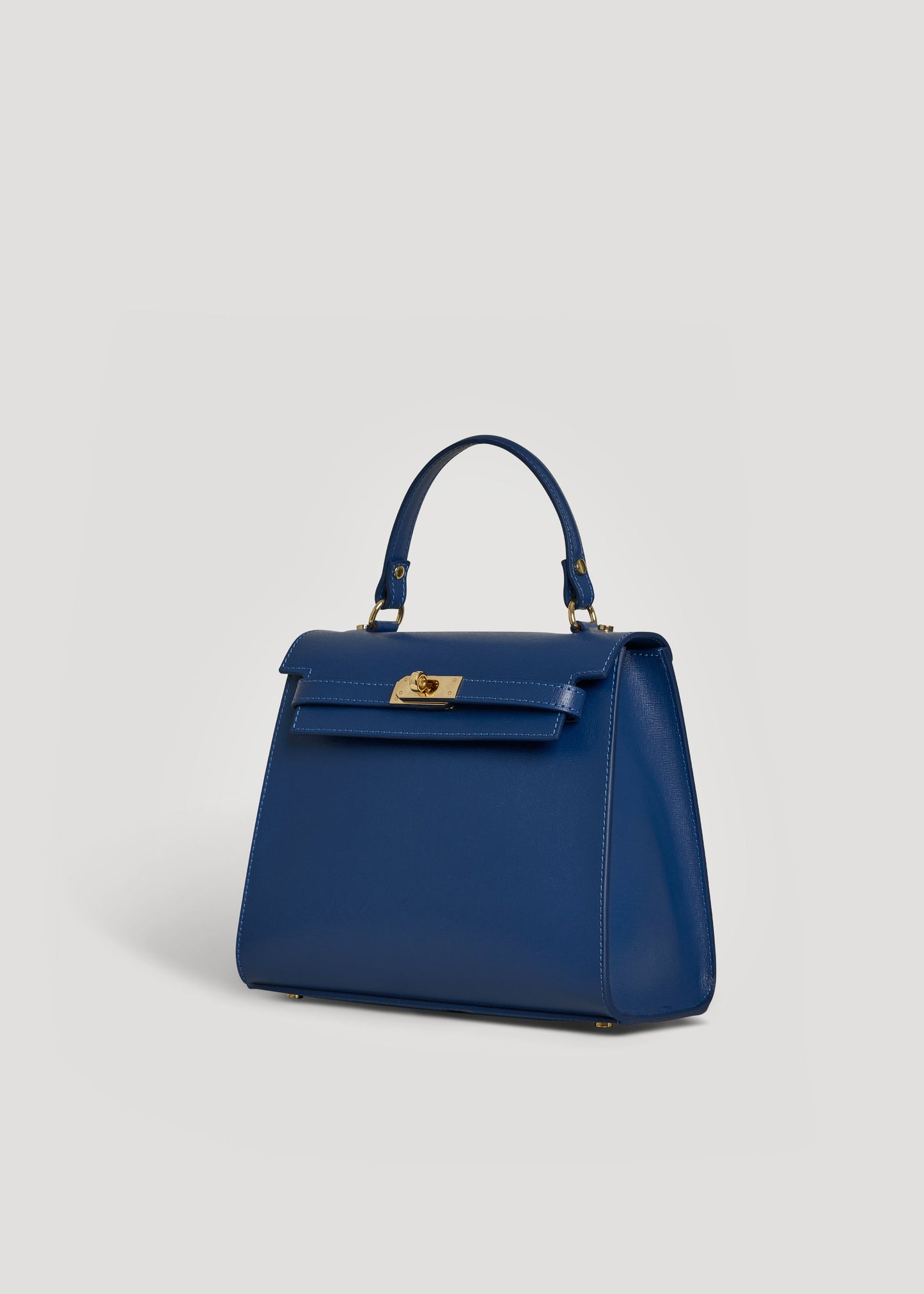 Borsa Zaira in Vera pelle Saffiano Blu