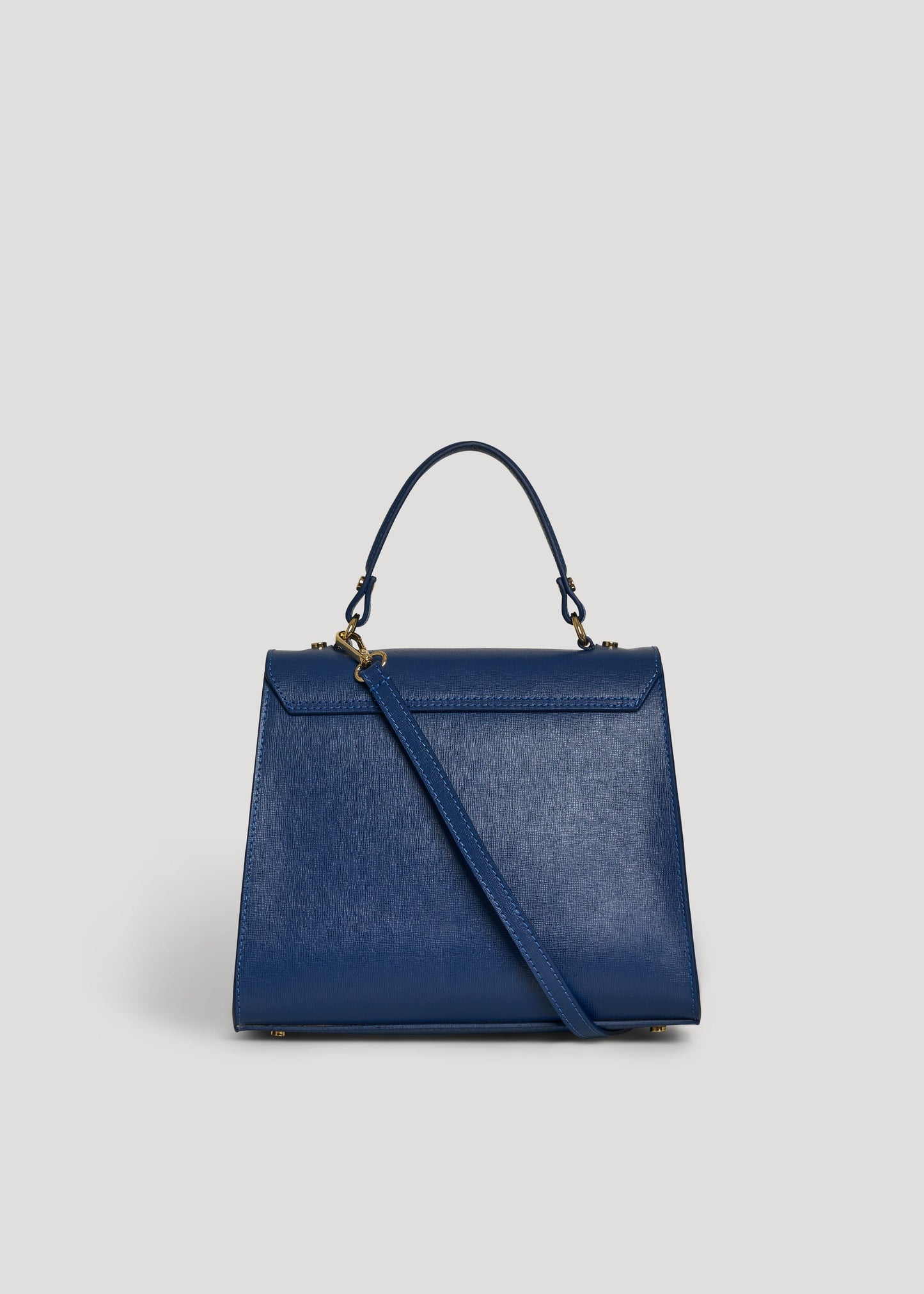 Borsa Zaira in Vera pelle Saffiano Blu