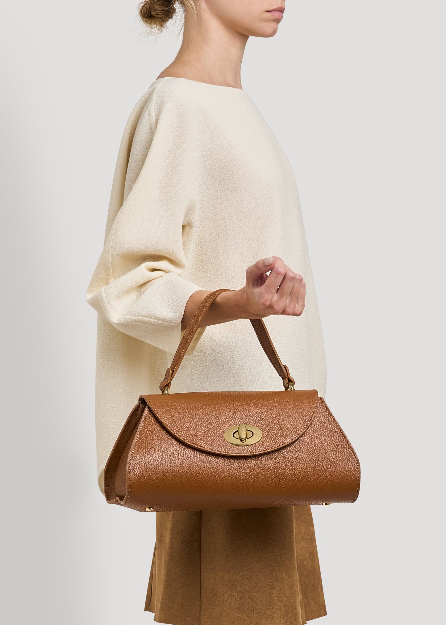 Borsa Florence in pelle Togo Cuoio