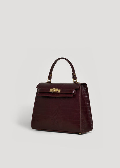 Borsa Zaira Limited Edition in Pelle Coco Bordeaux