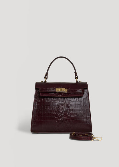 Borsa Zaira Limited Edition in Pelle Coco Bordeaux