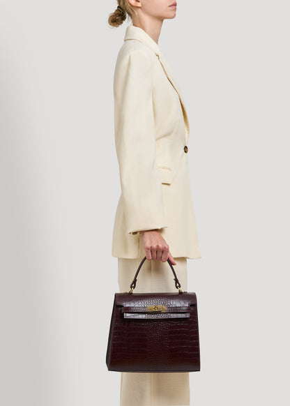 Borsa Zaira Limited Edition in Pelle Coco Bordeaux