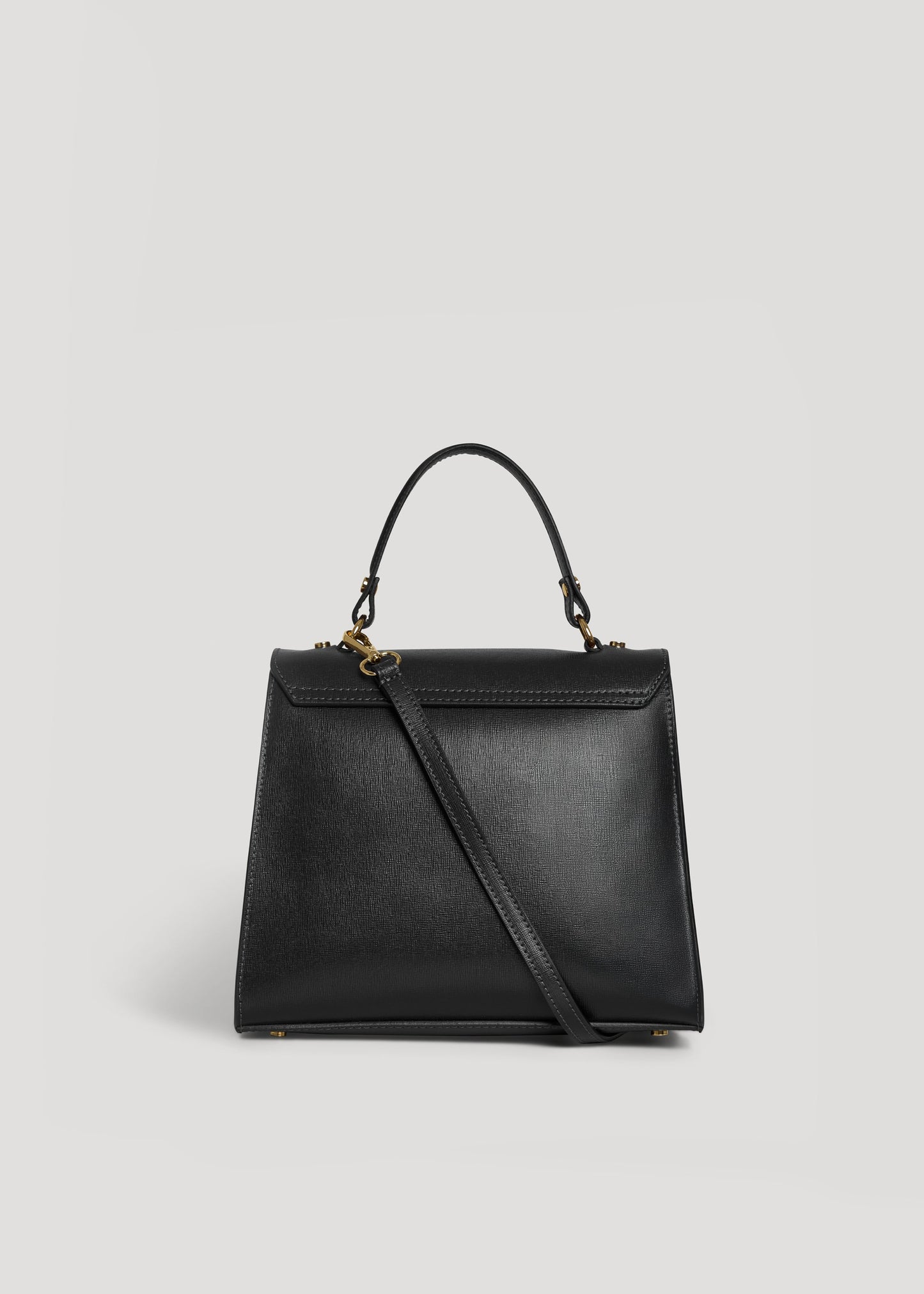 Borsa Zaira in Vera pelle Saffiano Nera