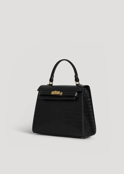 Borsa Zaira Limited Edition in Pelle Coco Nera