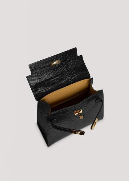 Borsa Zaira Limited Edition in Pelle Coco Nera