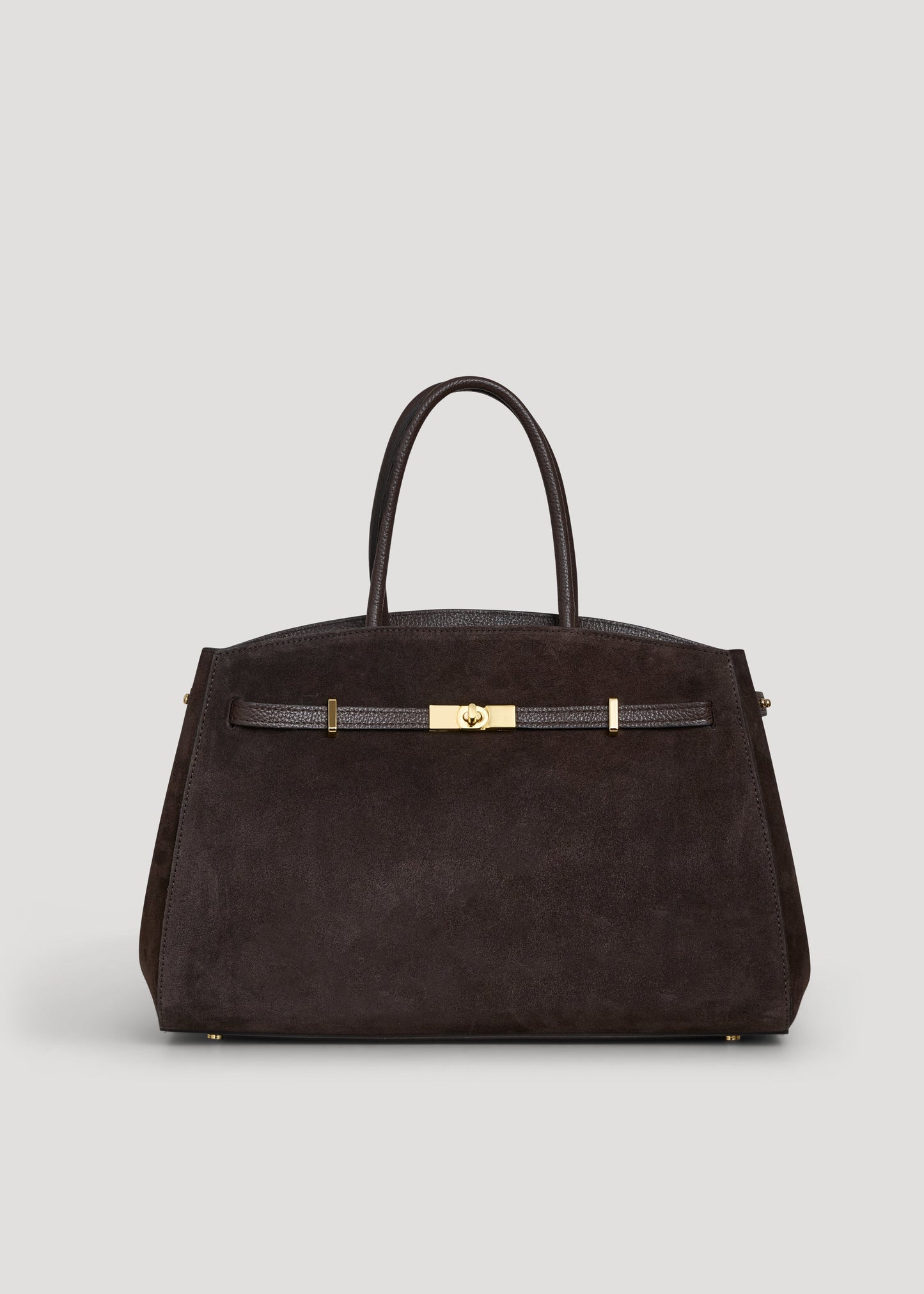 Borsa Driade in Camoscio e Pelle Testa di moro