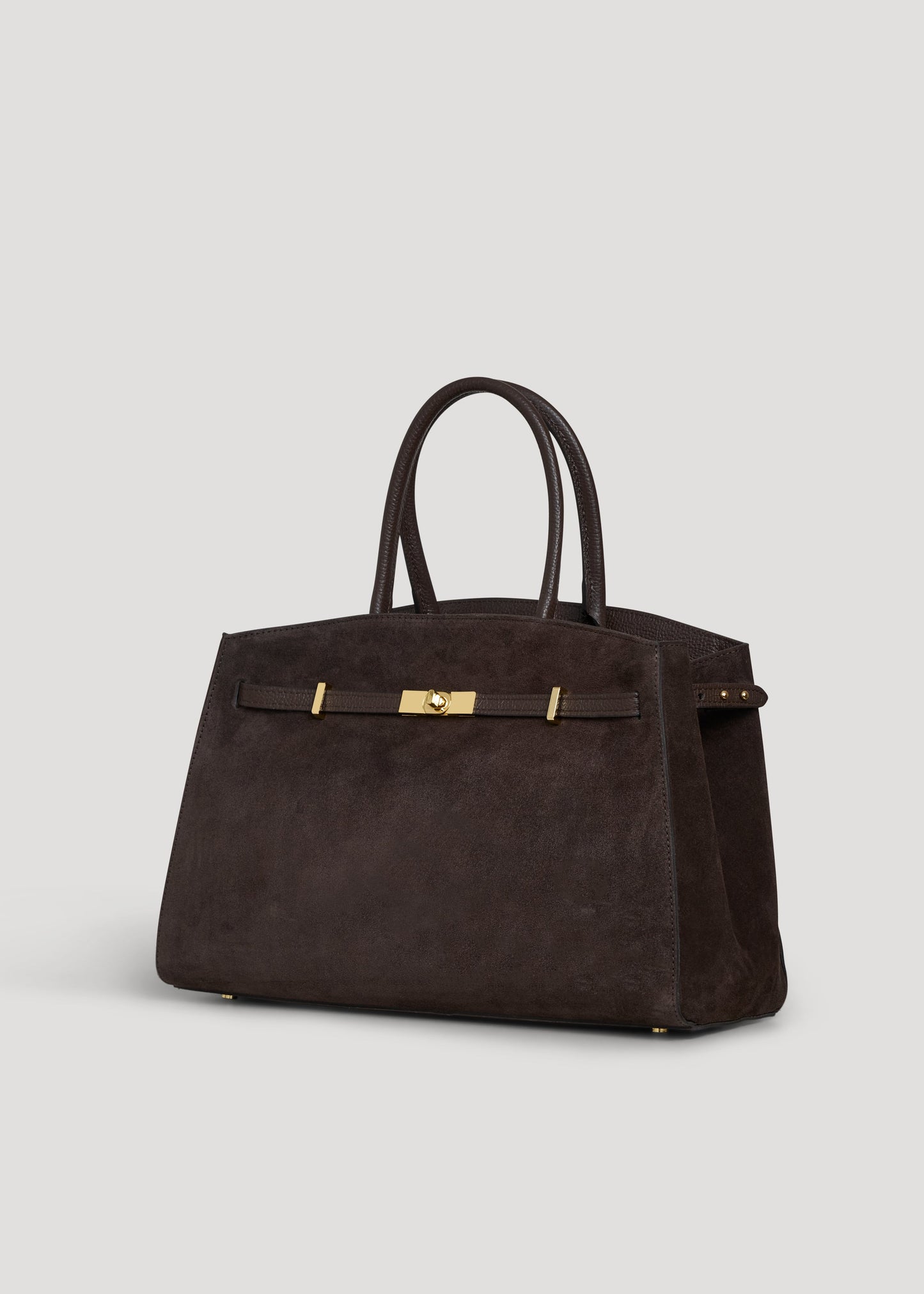 Borsa Driade in Camoscio e Pelle Testa di moro