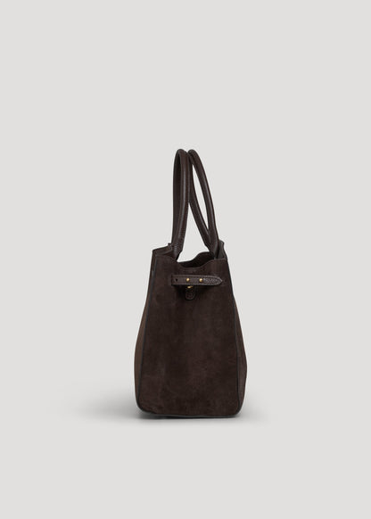 Borsa Driade in Camoscio e Pelle Testa di moro