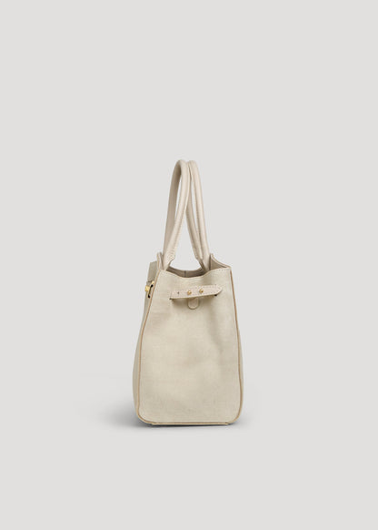 Borsa Driade in Camoscio e Pelle Beige