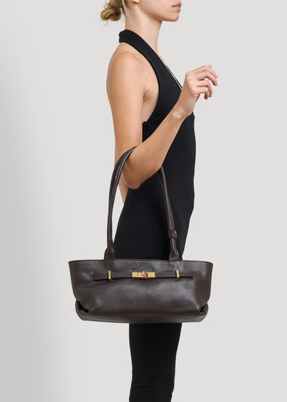 Borsa Lola in Pelle Togo Testa di Moro