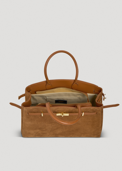 Borsa Driade in Camoscio e Pelle Cuoio