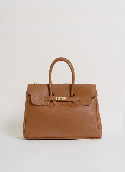 Borsa Elizabeth in Pelle Togo Cuoio