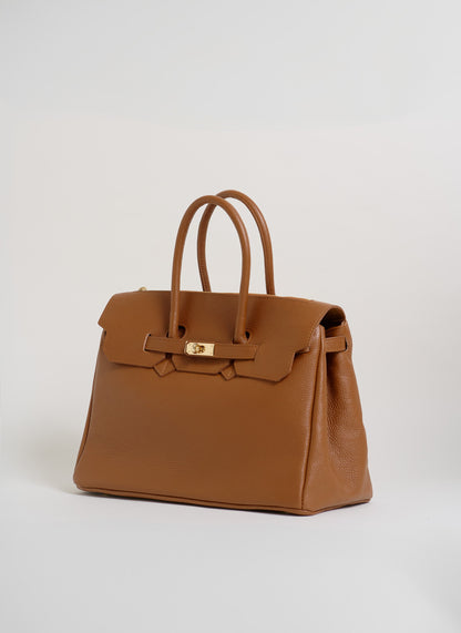 Borsa Elizabeth in Pelle Togo Cuoio