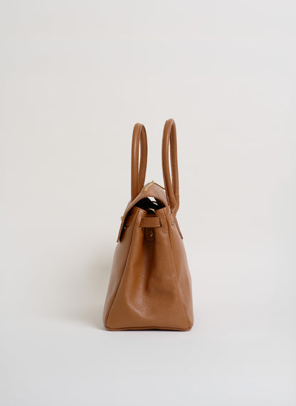 Borsa Elizabeth in Pelle Togo Cuoio