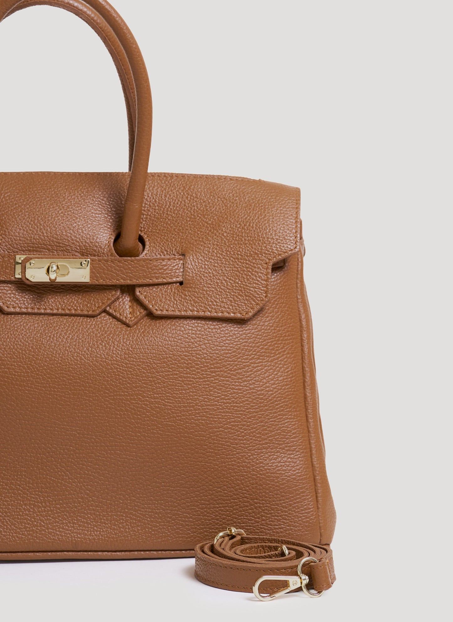 Borsa Elizabeth in Pelle Togo Cuoio