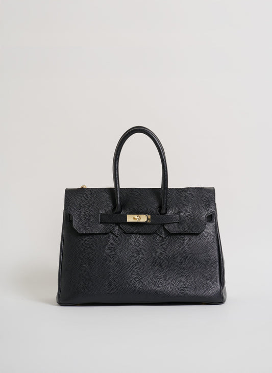 Borsa Elizabeth in Pelle Togo Nera