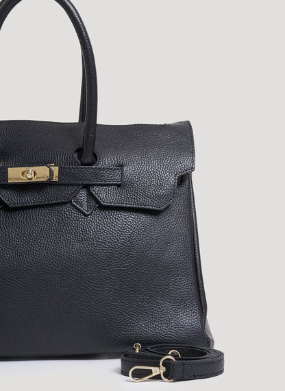 Borsa Elizabeth in Pelle Togo Nera