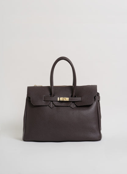 Borsa Elizabeth in Pelle Togo Testa di Moro