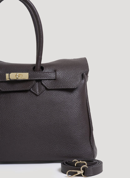 Borsa Elizabeth in Pelle Togo Testa di Moro