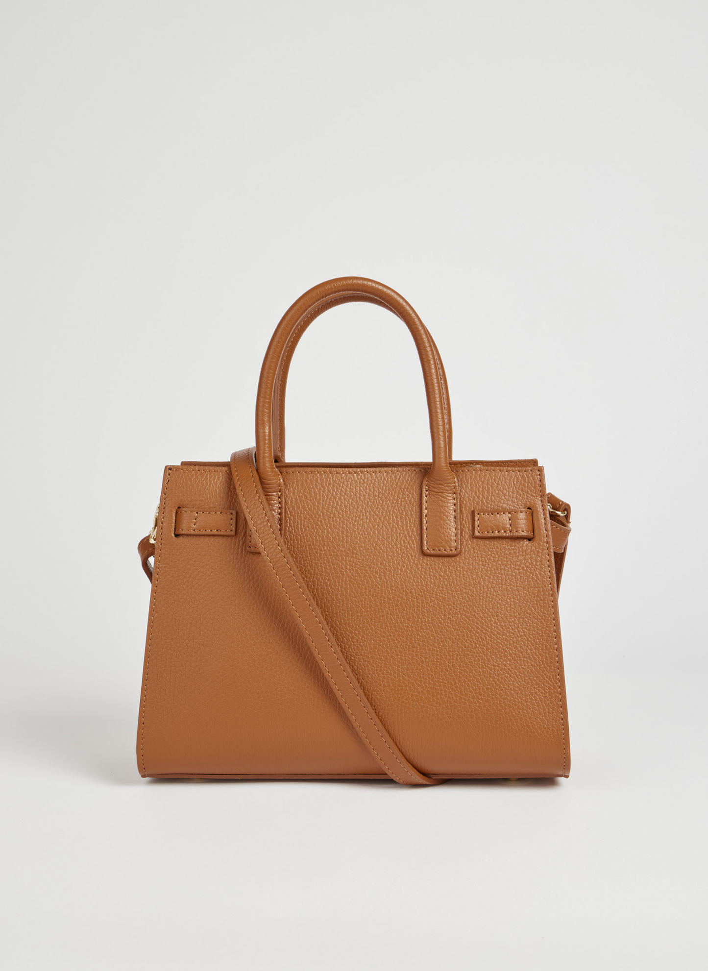 Borsa Grace in pelle Togo Cuoio