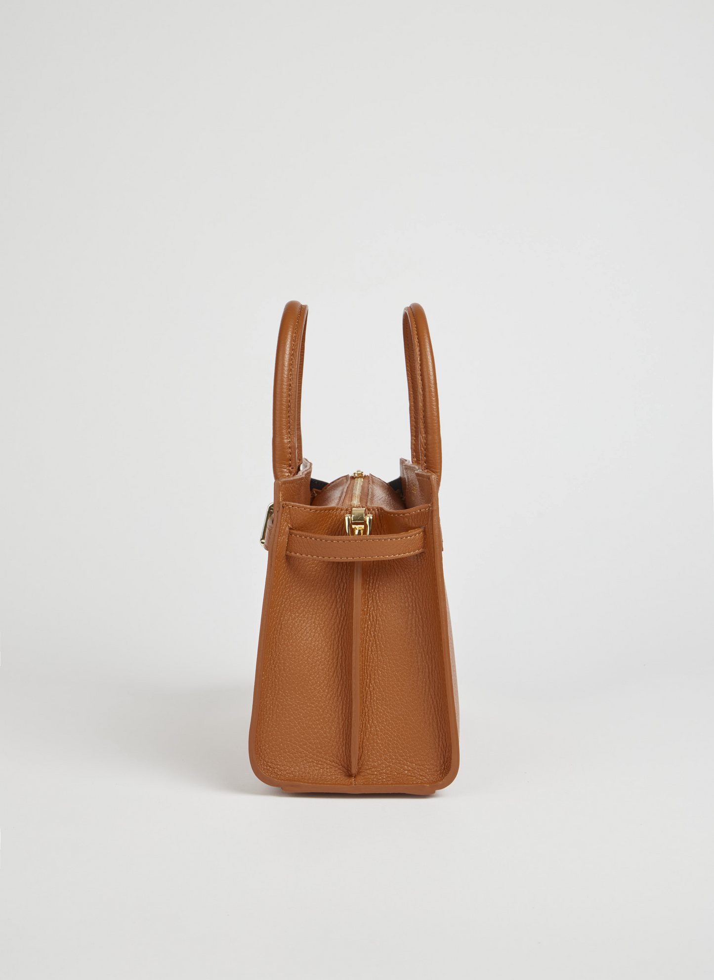 Borsa Grace in pelle Togo Cuoio