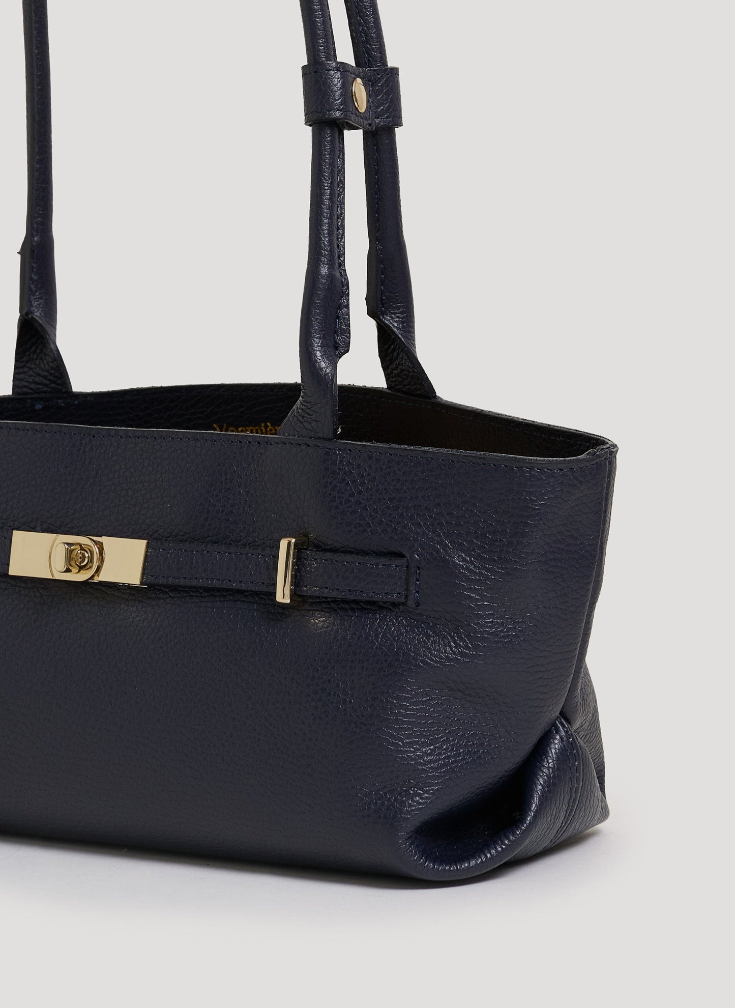 Borsa Lola in Pelle Togo Blu Navy