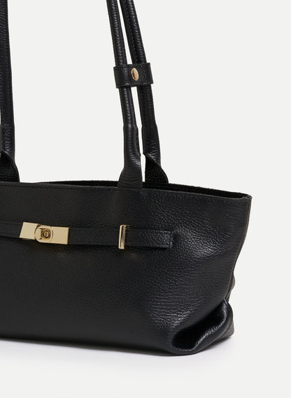 Borsa Lola in Pelle Togo Nera