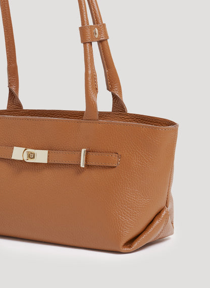 Borsa Lola in Pelle Togo Cuoio