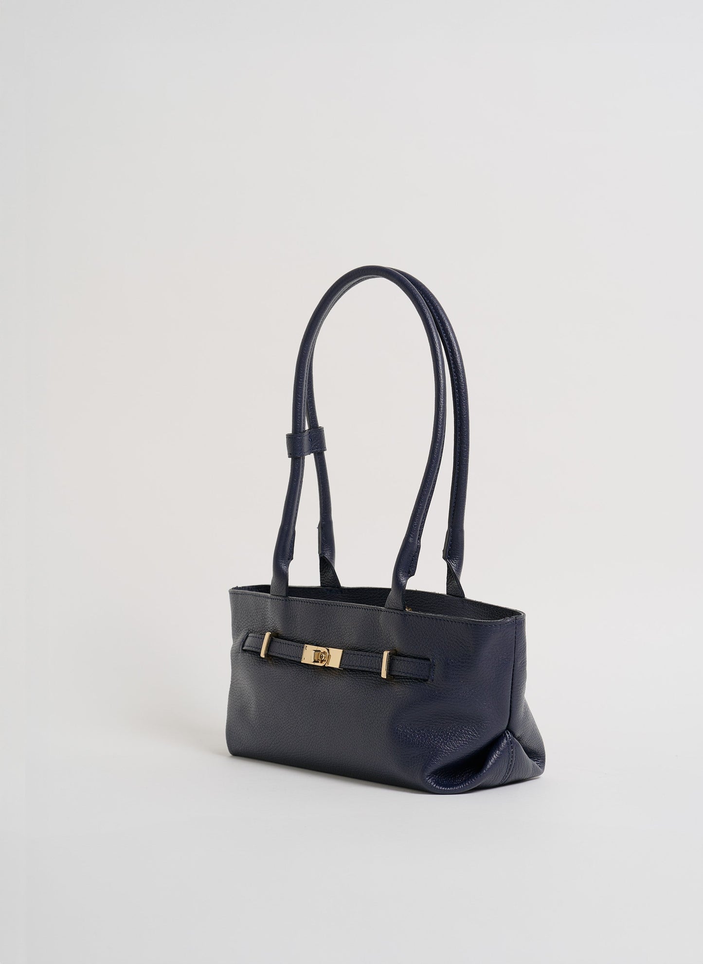 Borsa Lola in Pelle Togo Blu Navy