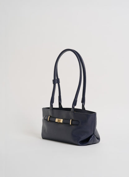 Borsa Lola in Pelle Togo Blu Navy