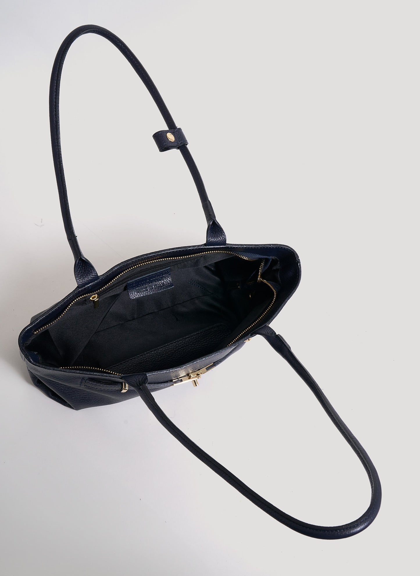 Borsa Lola in Pelle Togo Blu Navy