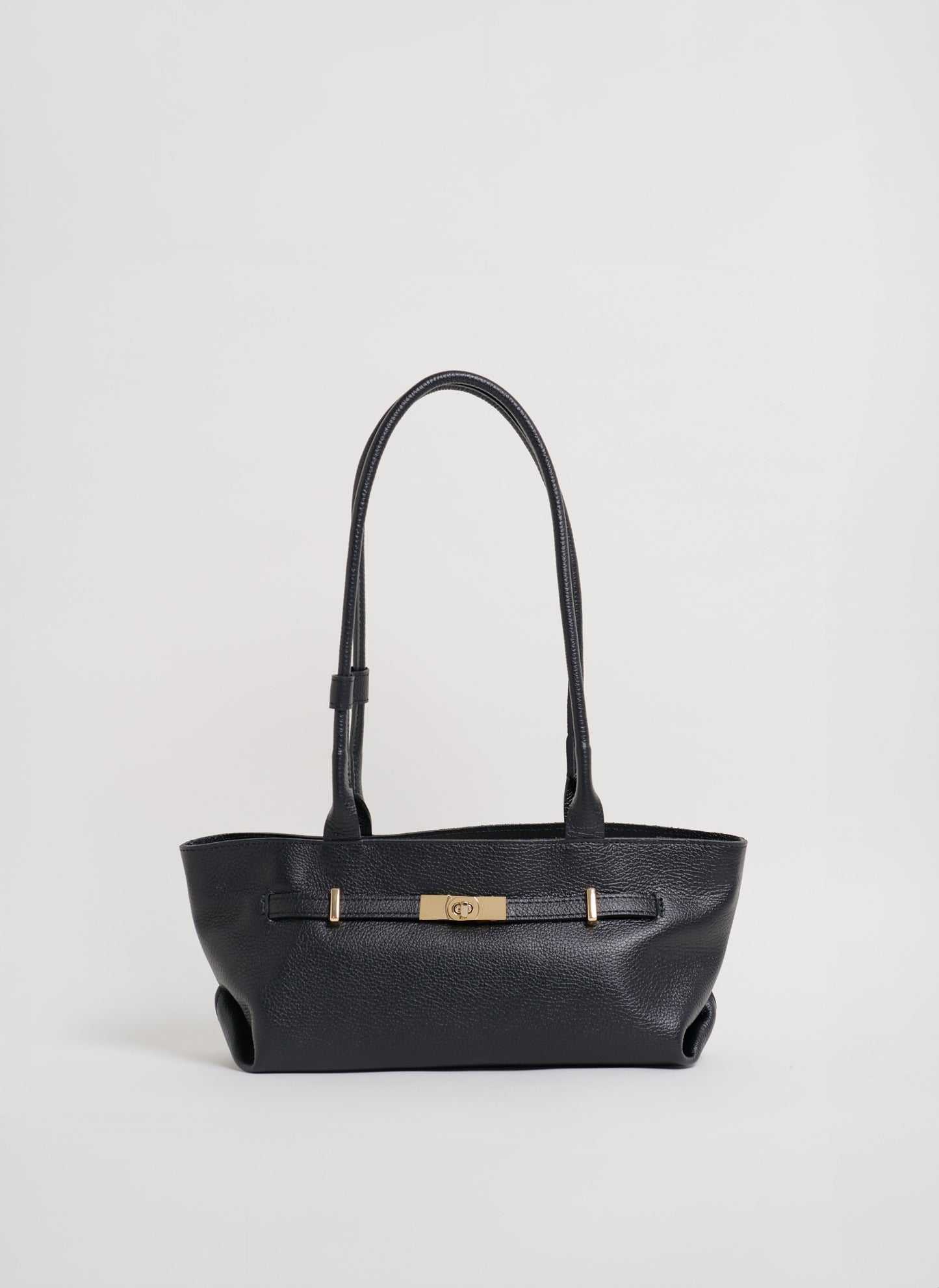 Borsa Lola in Pelle Togo Nera