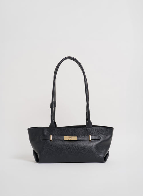 Borsa Lola in Pelle Togo Nera