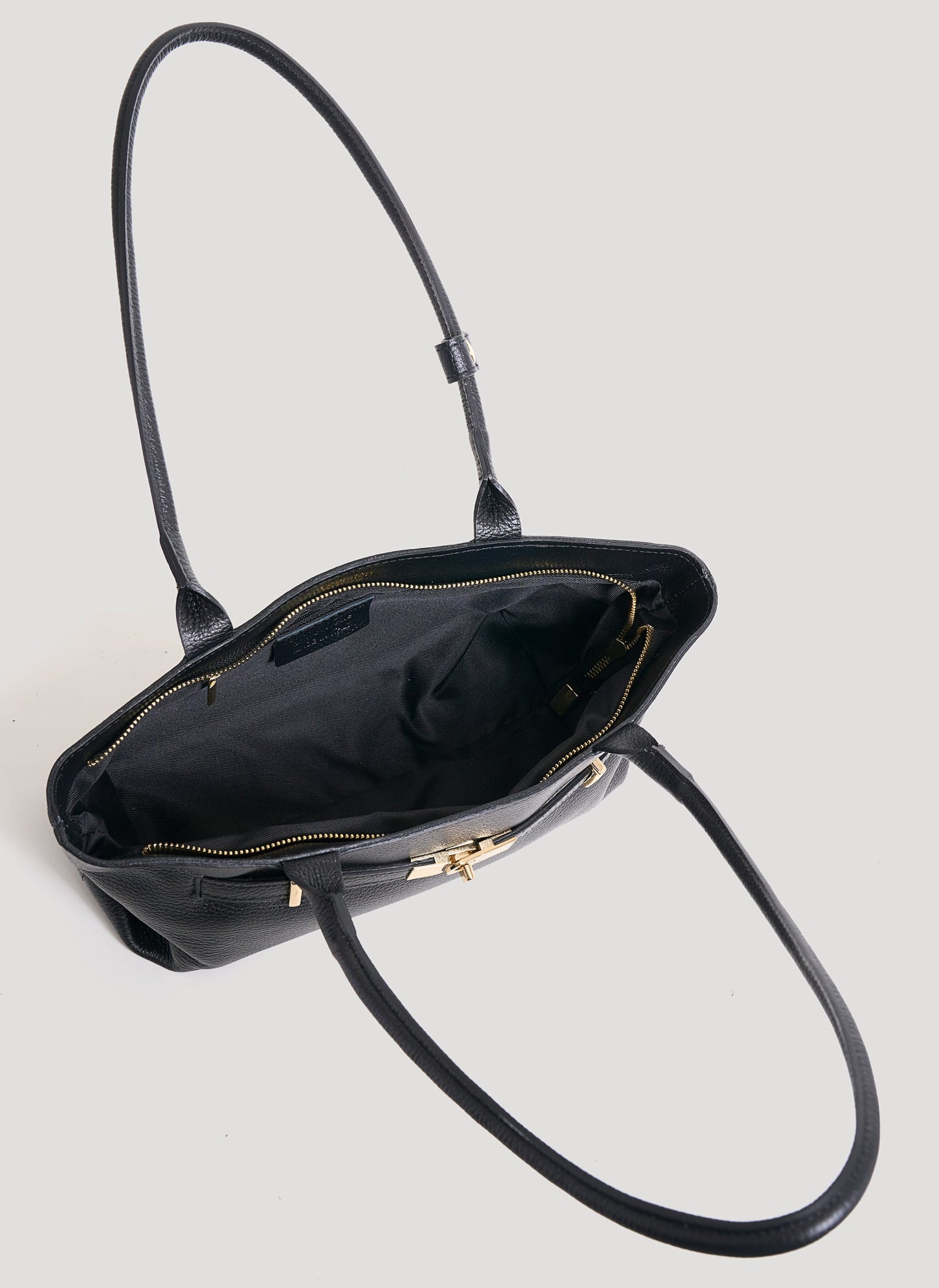 Borsa Lola in Pelle Togo Nera