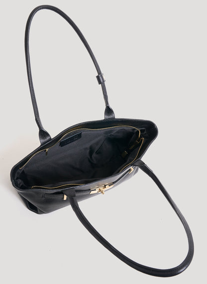 Borsa Lola in Pelle Togo Nera