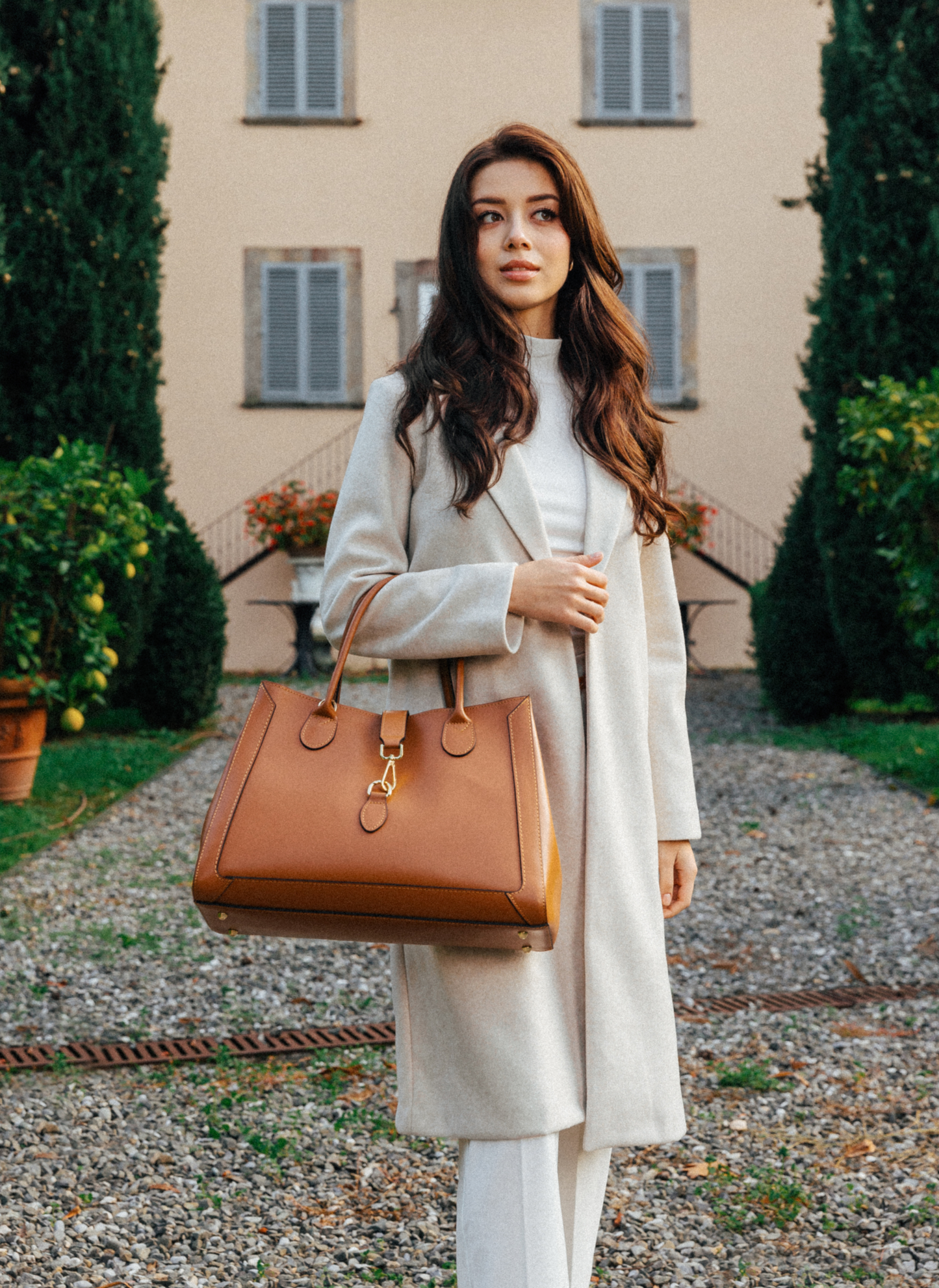 Borsa Chloe in pelle spazzolata Cuoio