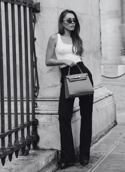 Borsa Zaira in Vera pelle Saffiano Bordeaux