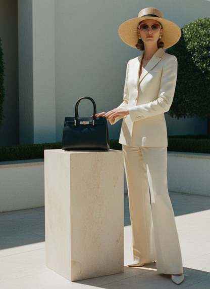 Borsa Grace in pelle Togo Nera