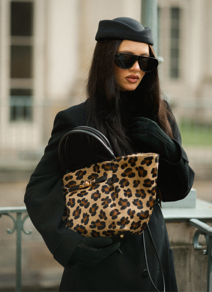 Borsa Charlène Limited Edition in Calf Hair e Pelle Leopardata