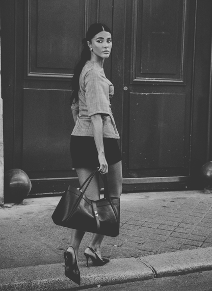 Borsa Mayfair in Pelle Togo Borgogna