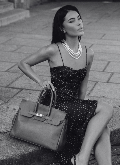 Borsa Elizabeth in Pelle Togo Borgogna