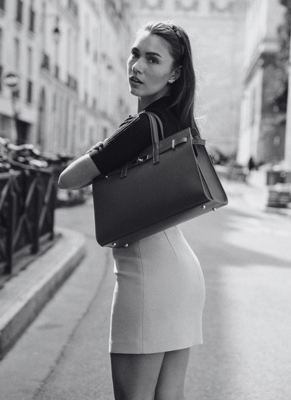 Borsa Sveva in pelle Togo Borgogna