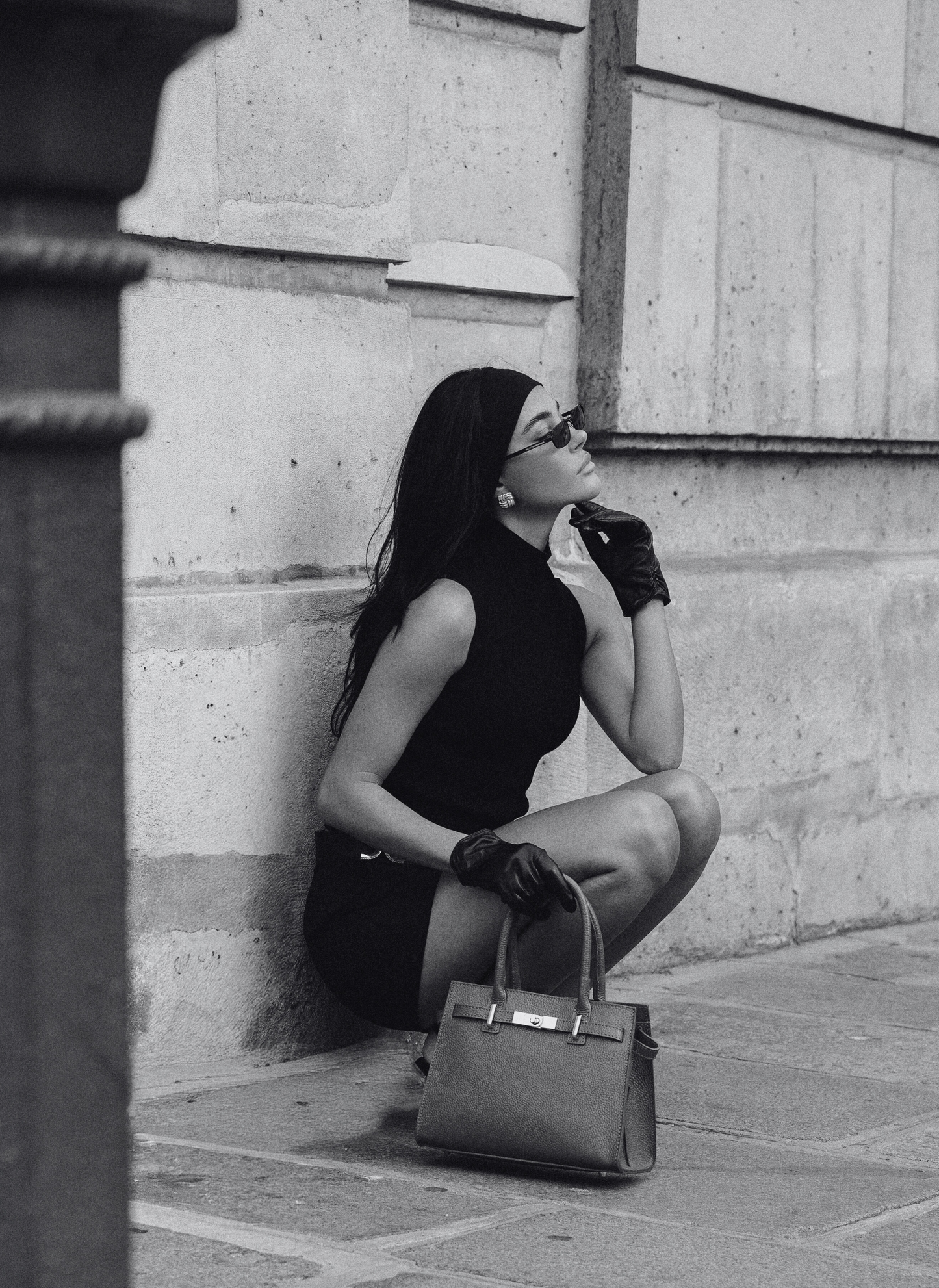 Borsa Grace in pelle Togo Nera