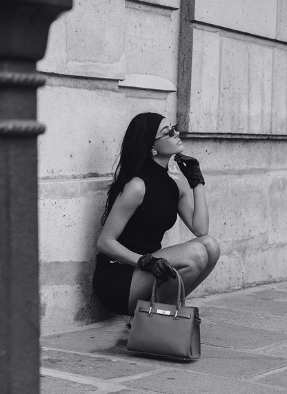 Borsa Grace in pelle Togo Nera