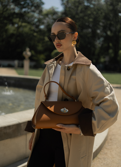 Borsa Florence in pelle Togo Cuoio