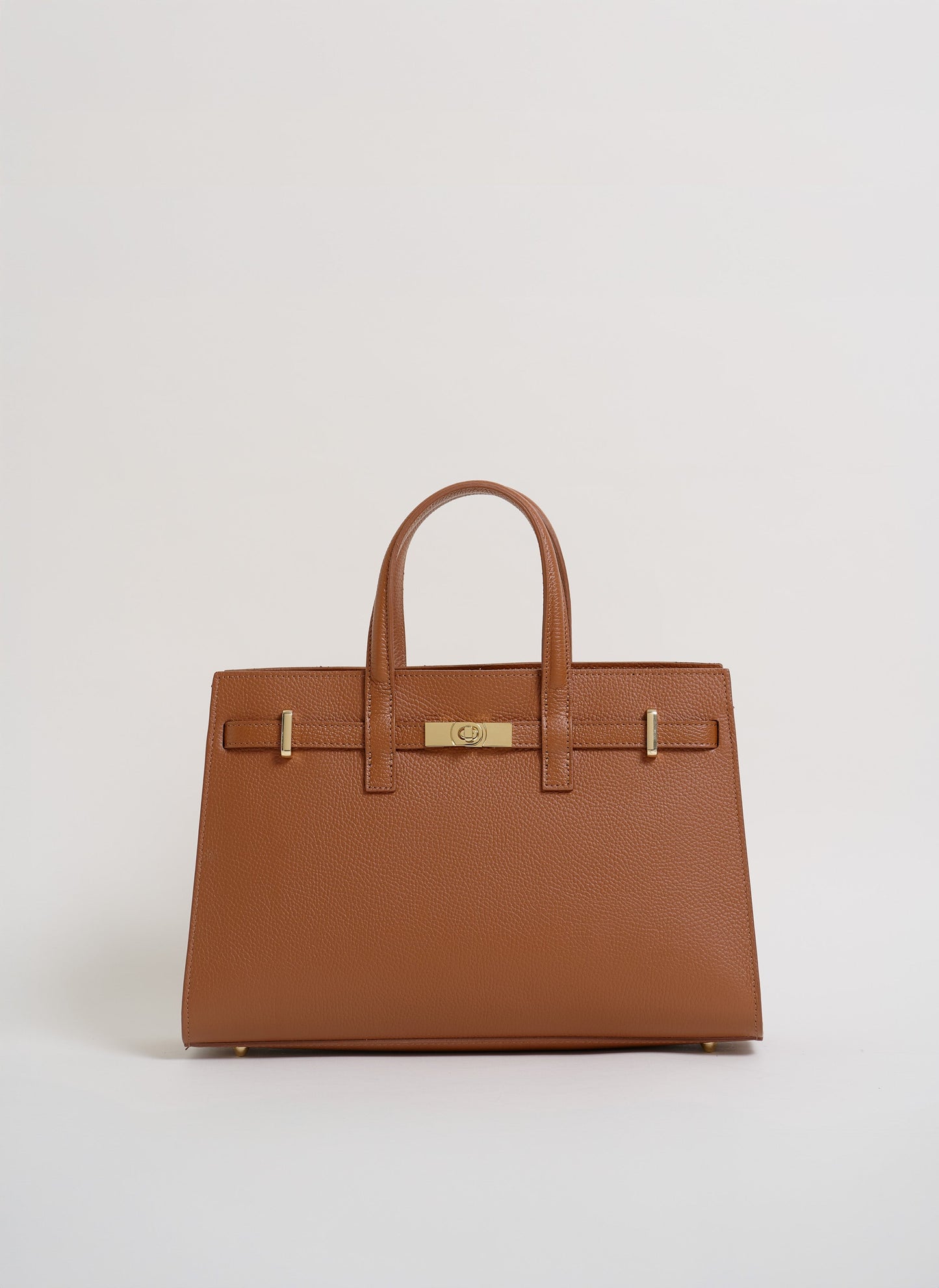 Borsa Sveva in pelle Togo Cuoio