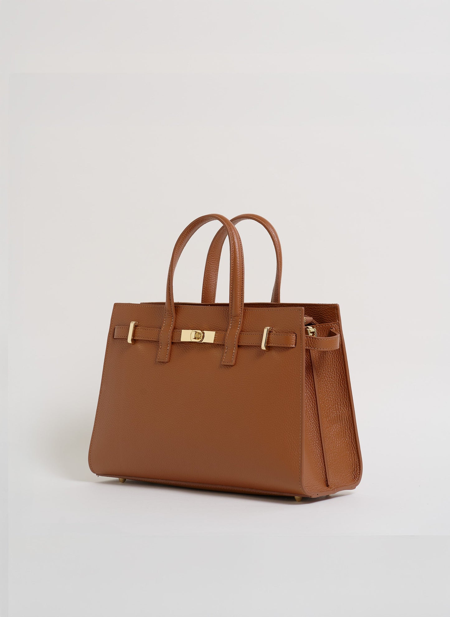 Borsa Sveva in pelle Togo Cuoio