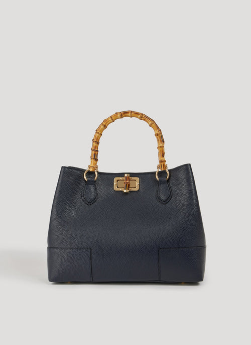 Borsa Bamboo Babe in pelle Dollaro Blu Navy