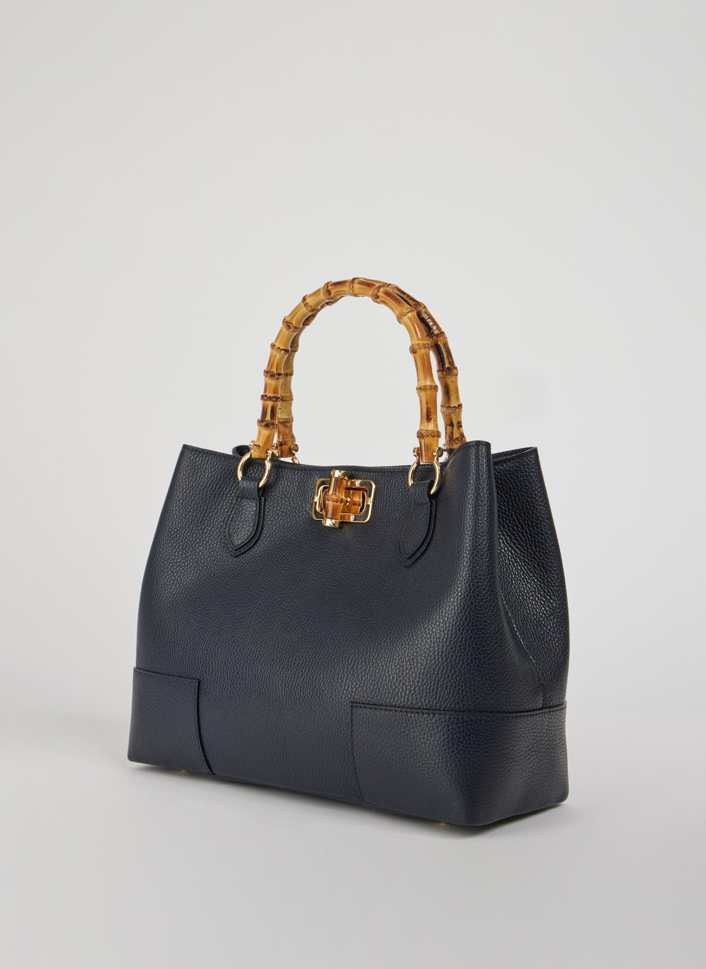 Borsa Bamboo Babe in pelle Dollaro Blu Navy