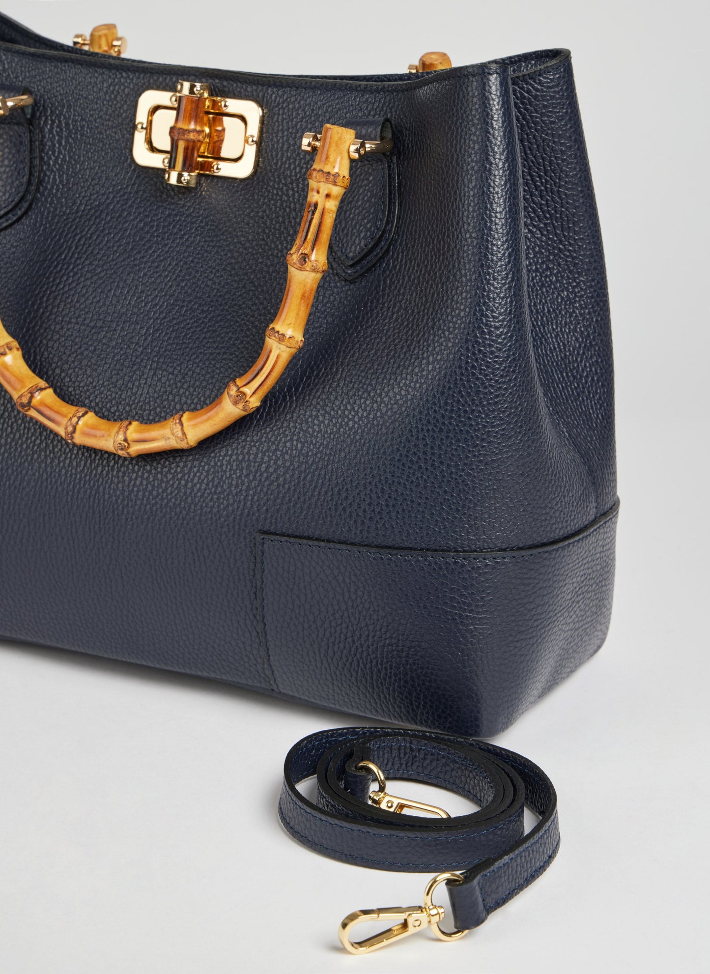 Borsa Bamboo Babe in pelle Dollaro Blu Navy